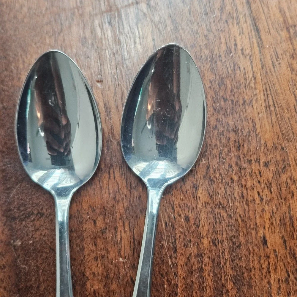 Vintage WMF Cromargan Germany Line 4 Place Oval Spoons 6in set